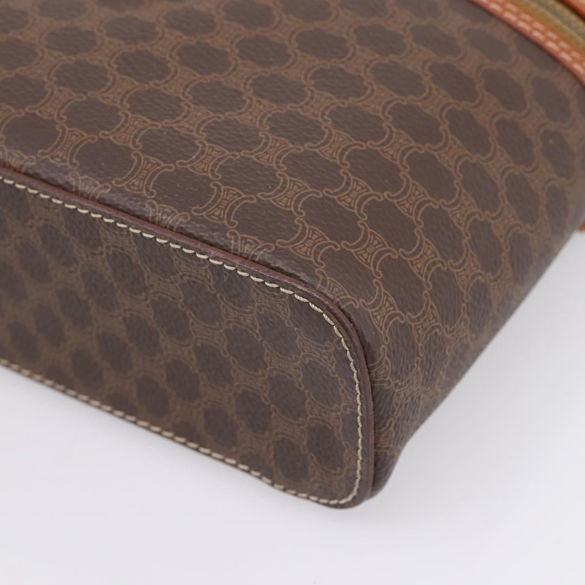Celine Top Handle Vanity Box Triomphe Coated Canvas, Brown, Canvas, Handbag