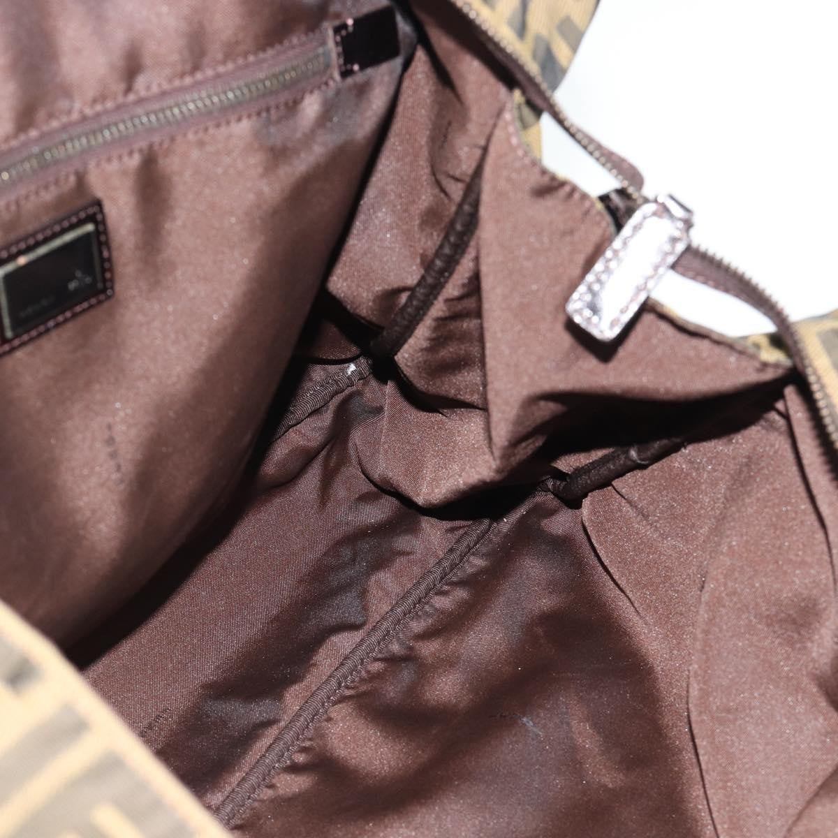 Fendi Vintage Zip Tote Zucca Canvas, Khaki, Canvas, Tote Bag