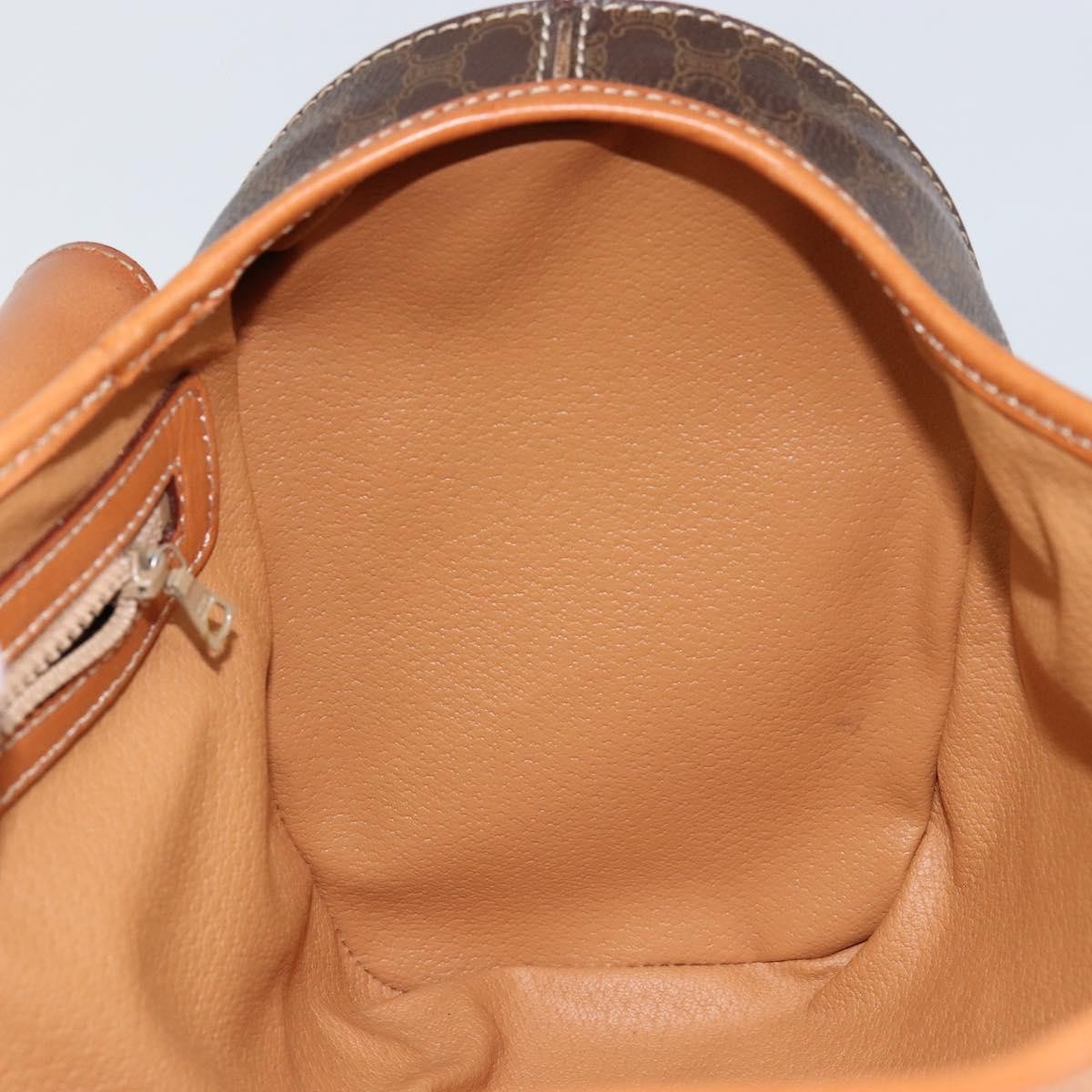 Celine Vintage Macadam Macadam, Brown, Canvas, Handbag