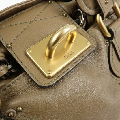 Chloe Paddington Leather, Brown, Leather, Tote Bag