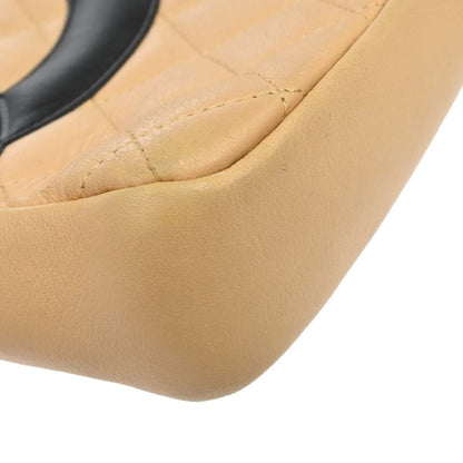 Chanel Cambon Crossbody Bag Calfskin Leather, Beige, Leather, Shoulder Bag