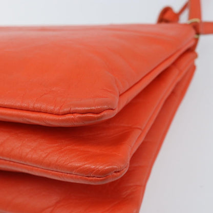 Celine Trio Leather, Orange, Leather, Shoulder Bag