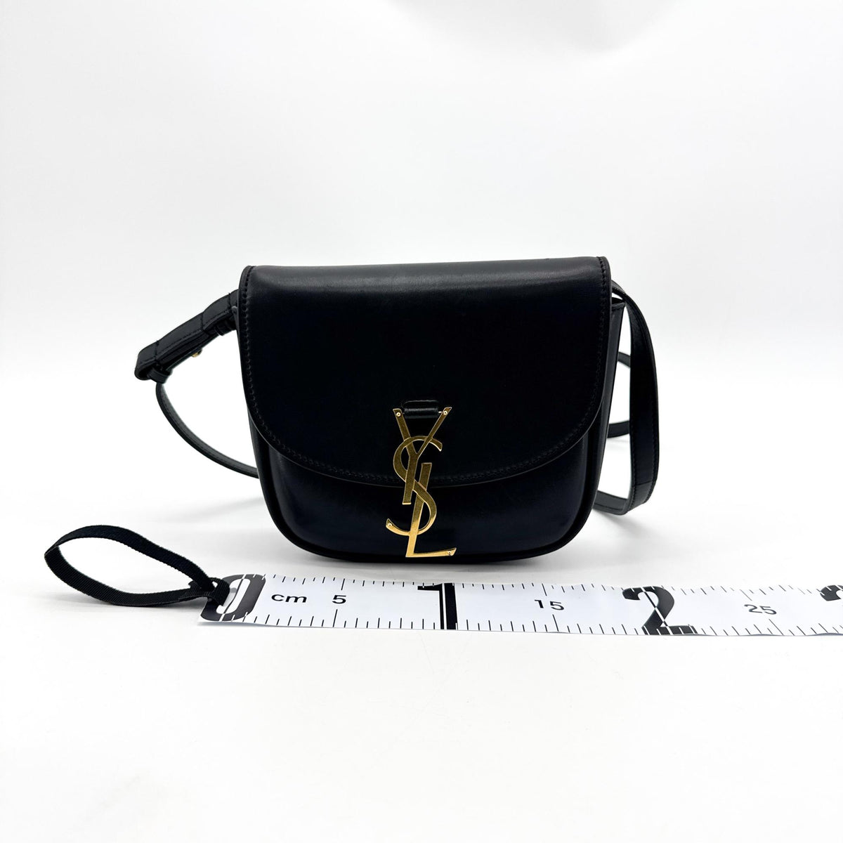 Saint Laurent Kaia Leather, Black, Leather, Shoulder Bag