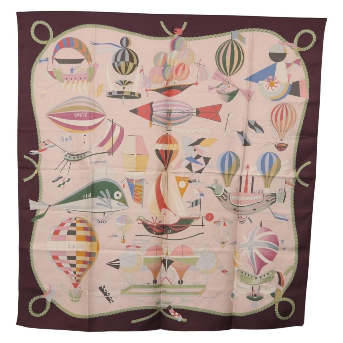 Hermes Carré 90 Silk multicolor, Pink, Silk, Scarf