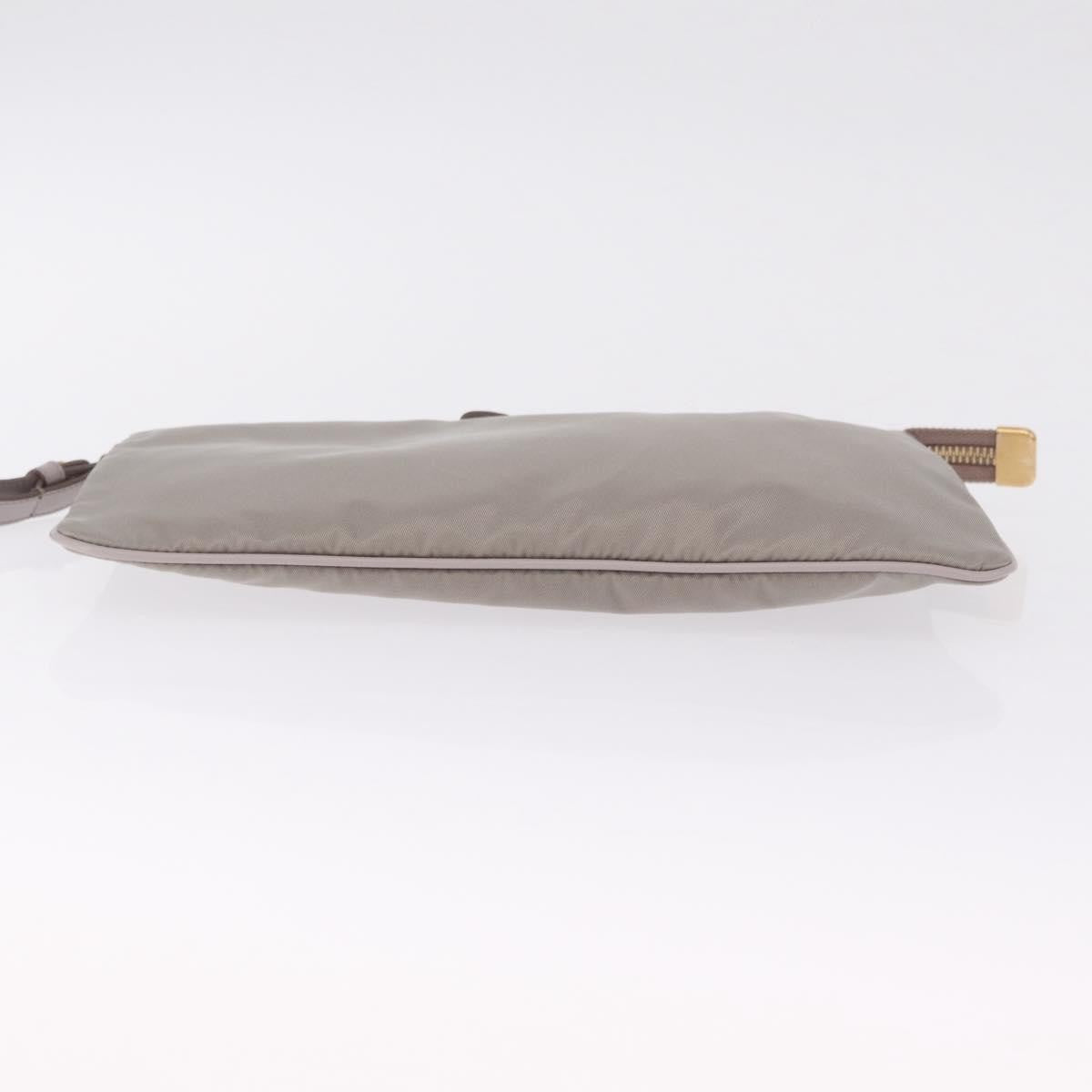Salvatore Ferragamo Vala Clutch Nylon, Gray, Nylon, Clutch