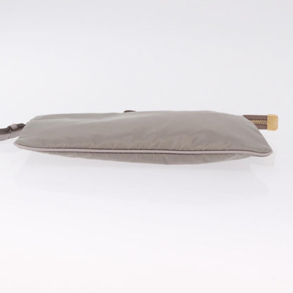 Salvatore Ferragamo Vala Clutch Nylon, Gray, Nylon, Clutch