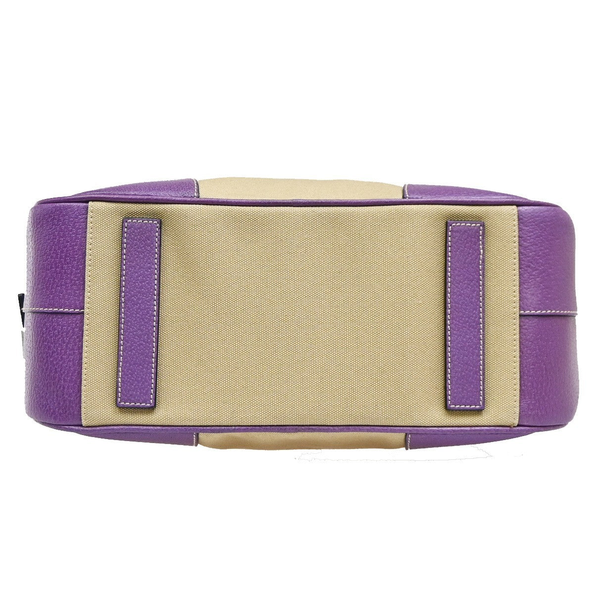 Prada Bowler Canvas with Leather, Beige, Canvas, Shoulder Bag