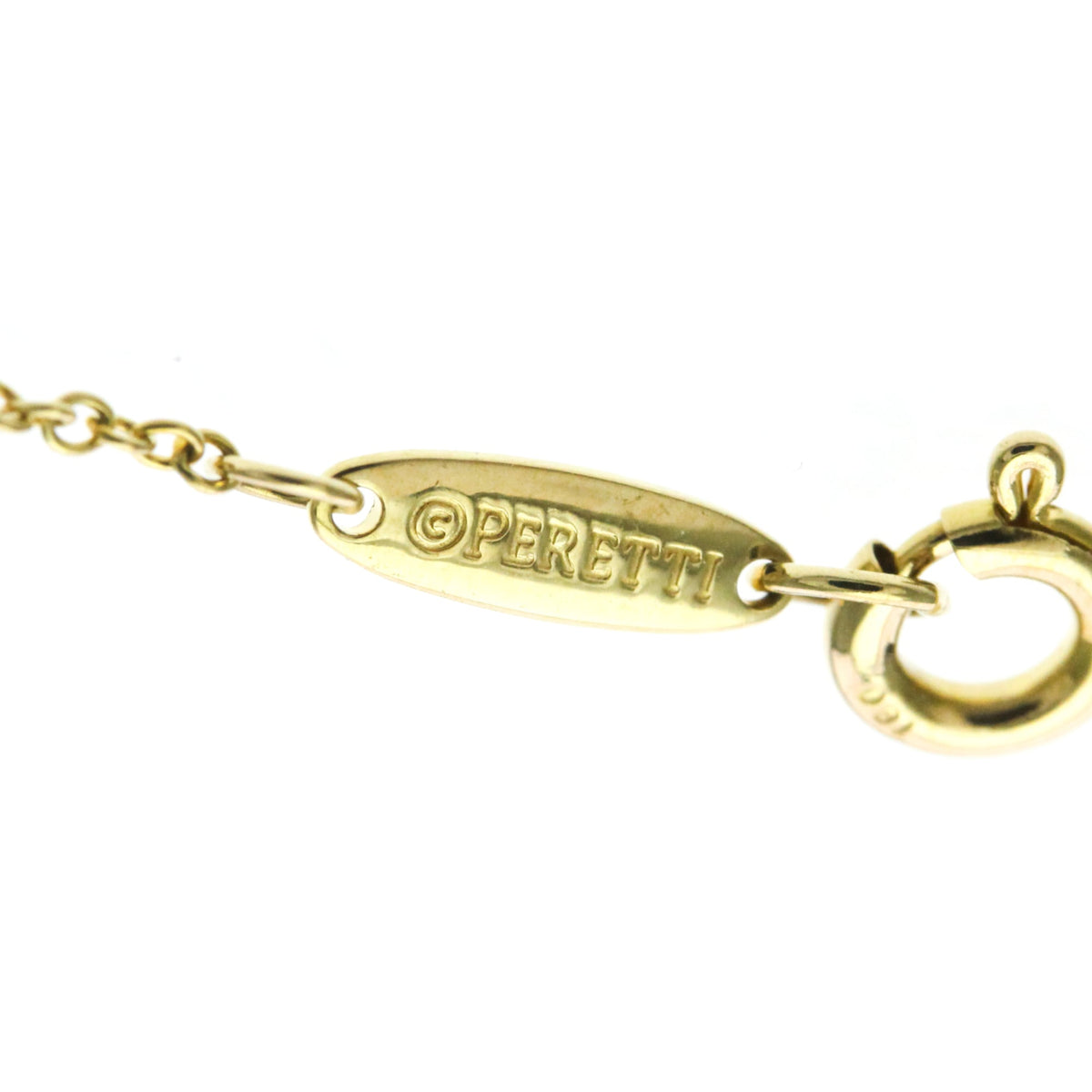 Tiffany & Co. Elsa Peretti Diamonds By The Yard Pendant 18K Rose Gold with Pear-Shaped Diamond, Yellow, Yellow Gold, Necklace