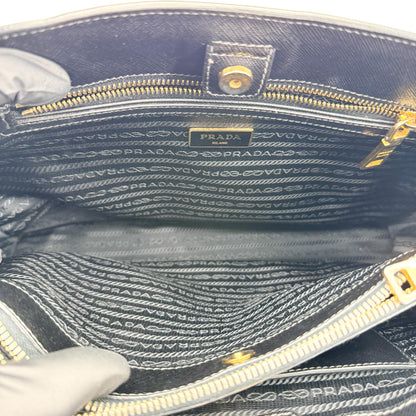 Prada Lux Open Saffiano Leather, Black, Leather, Tote Bag