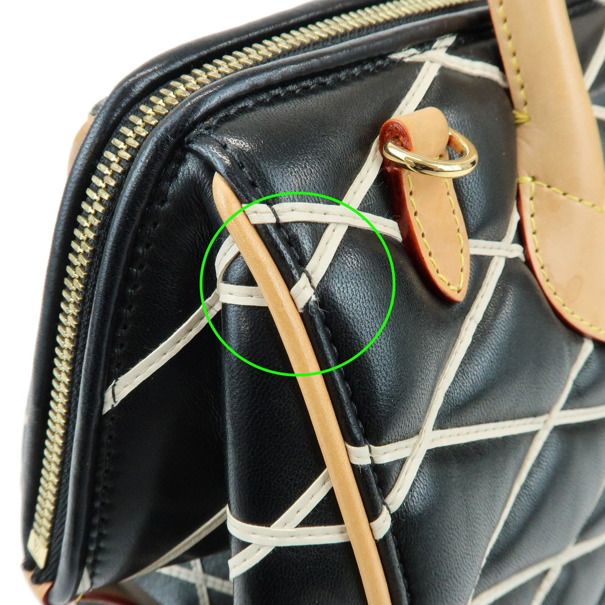 Louis Vuitton Doc Malletage Leather, Black, Leather, Handbag