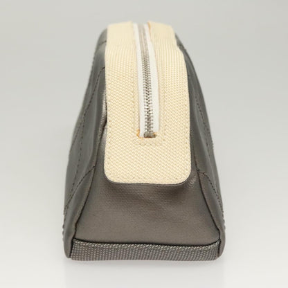 Chanel Vintage Clutch Leather, Gray, Leather, Clutch