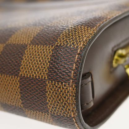 Louis Vuitton Pochette Saint Louis Damier Ebene, Brown, Canvas, Clutch