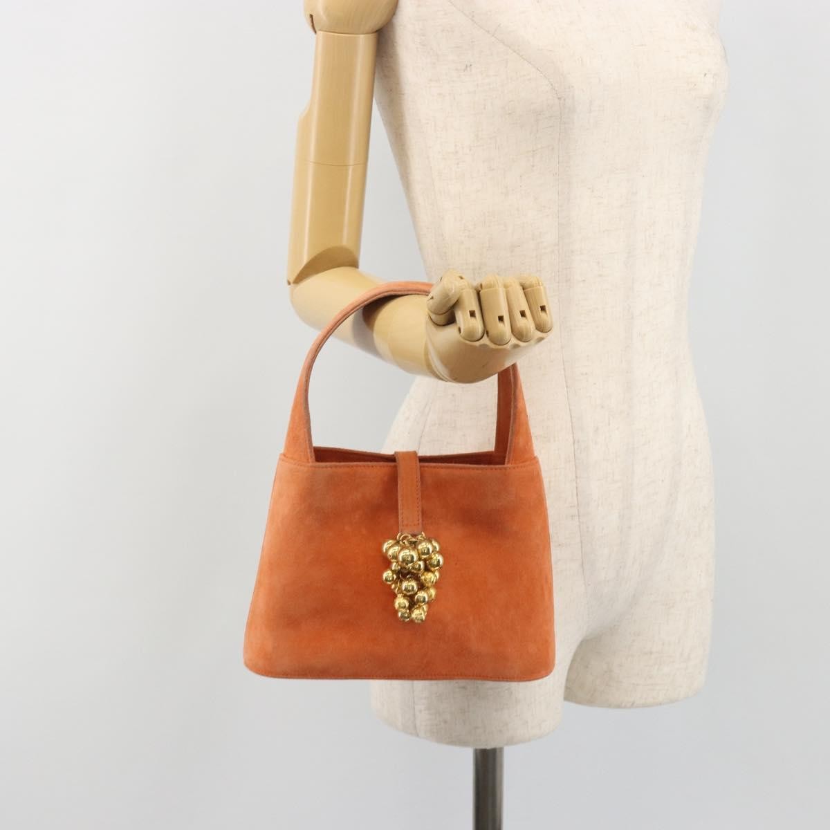 Salvatore Ferragamo Vintage Top handle Suede, Orange, Suede, Handbag