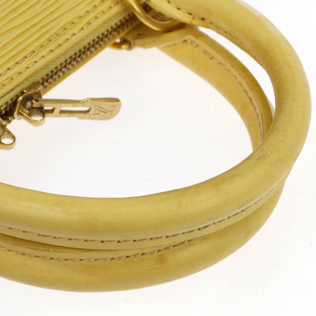 Louis Vuitton Alma Epi Leather, Yellow, Leather, Handbag