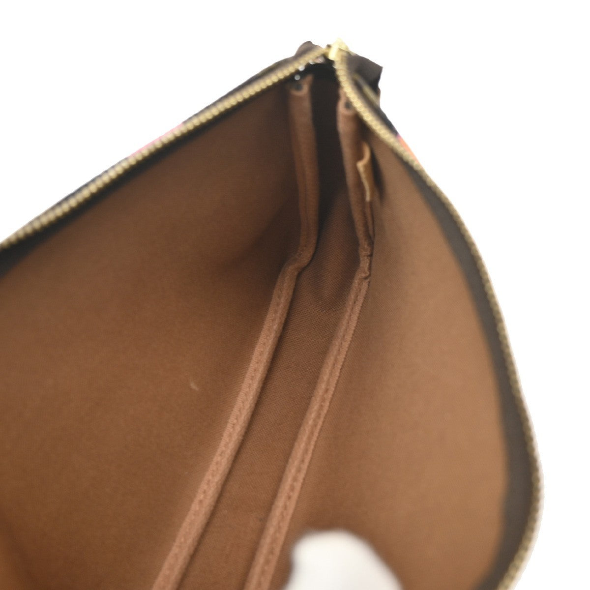Louis Vuitton Pochette Accessoires Limited Edition Monogram Roses, Brown, Canvas, Clutch