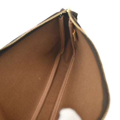 Louis Vuitton Pochette Accessoires Limited Edition Monogram Roses, Brown, Canvas, Clutch