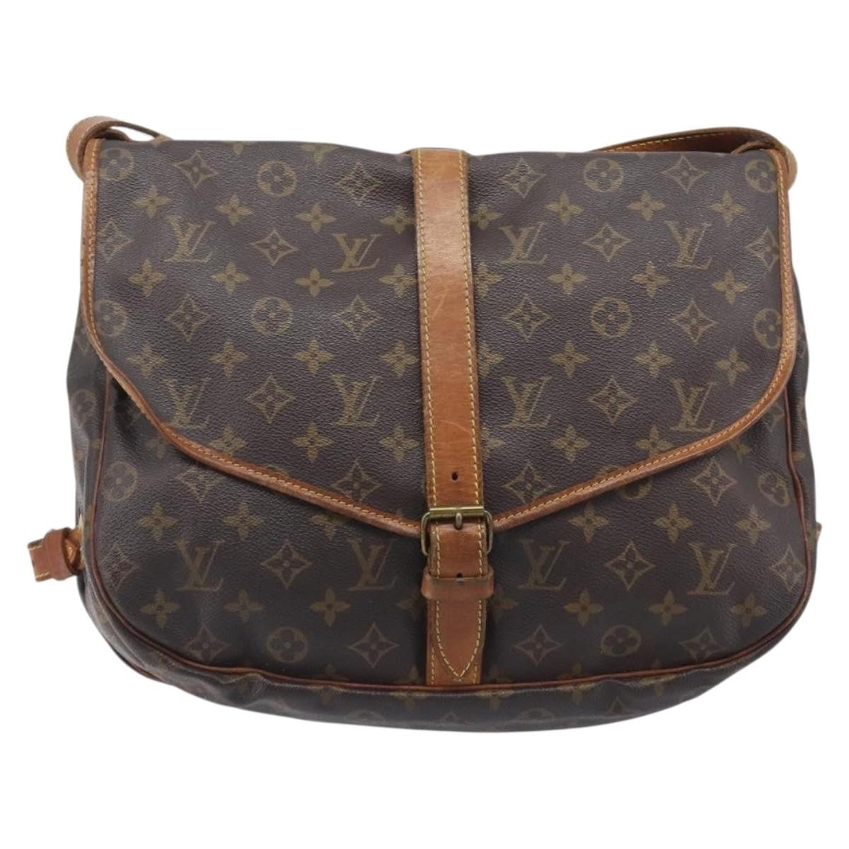 Louis Vuitton Saumur Monogram Canvas, Brown, Canvas, Shoulder Bag