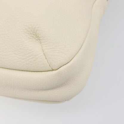Salvatore Ferragamo Gancini Leather, Beige, Leather, Crossbody Bag