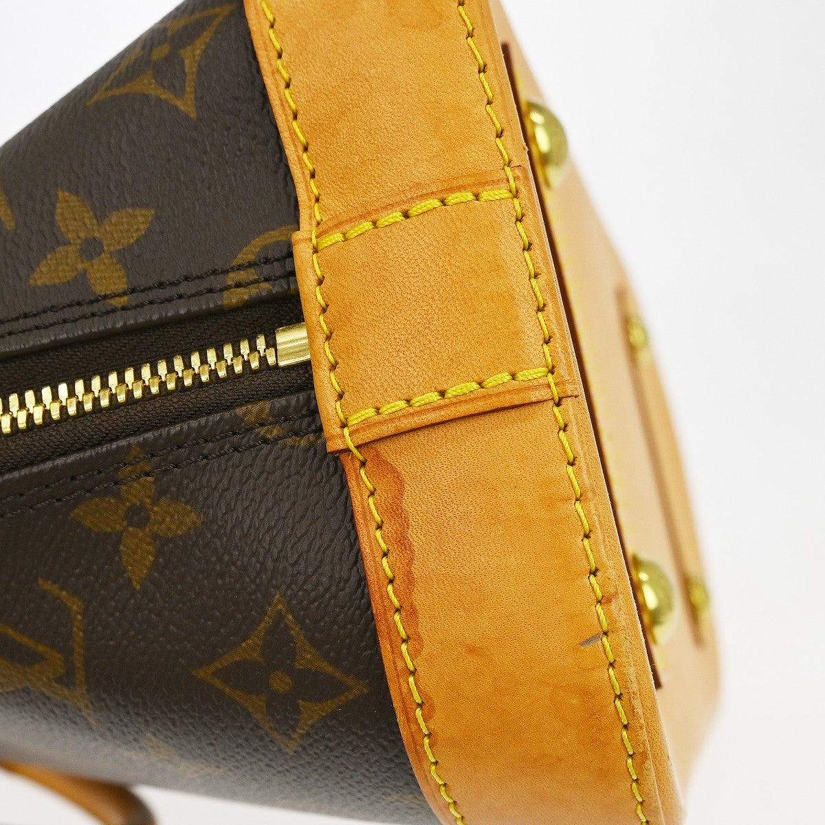 Louis Vuitton Alma Monogram Canvas, Brown, Canvas, Handbag