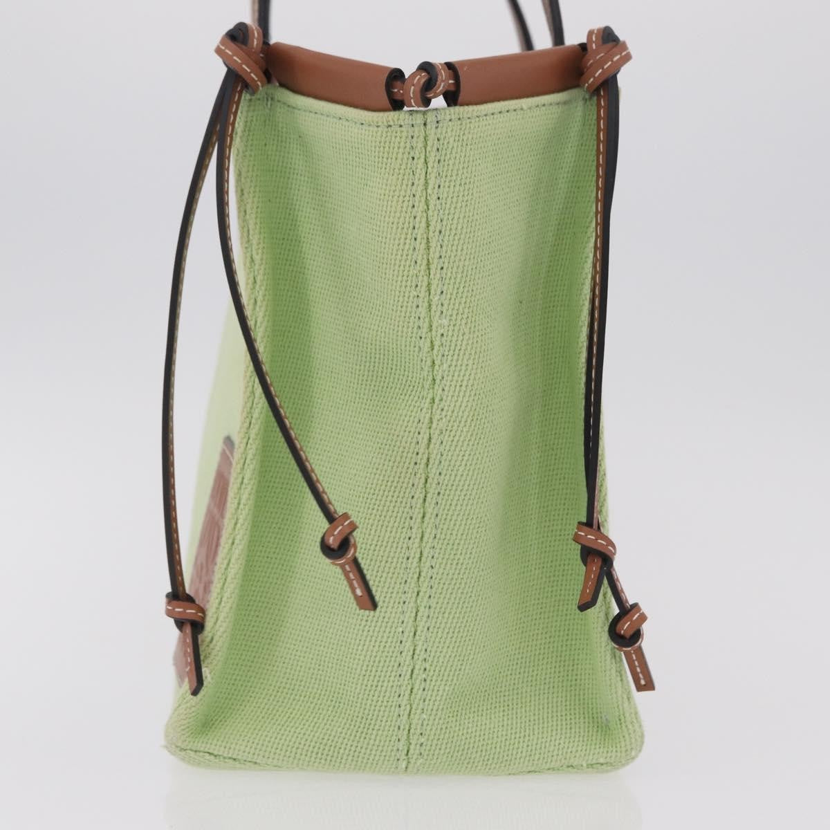 Loewe Cushion Canvas, Green, Canvas, Tote Bag