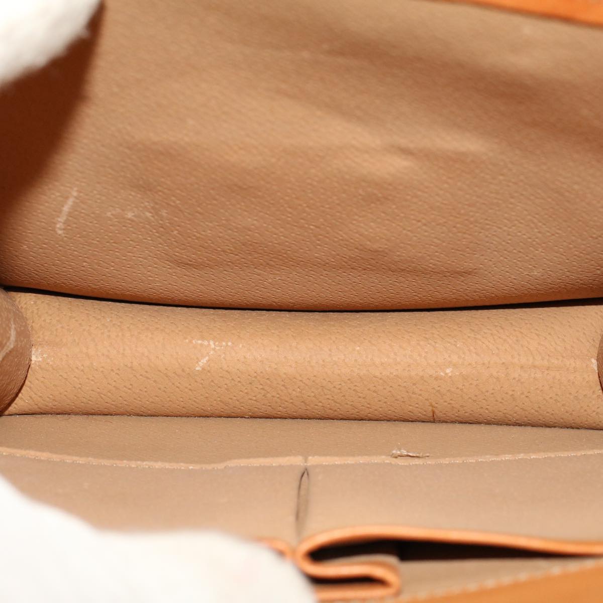 Celine Macadam Handbag Macadam with leather, BROWN, LEATHER, Handbag