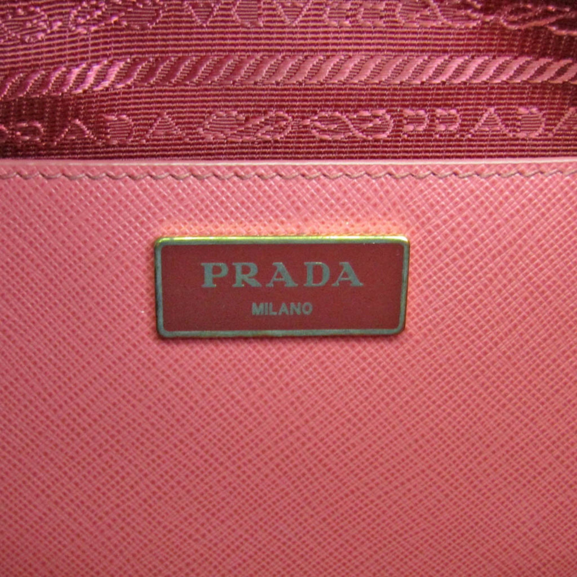 Prada Saffiano, Pink, Leather, handbag