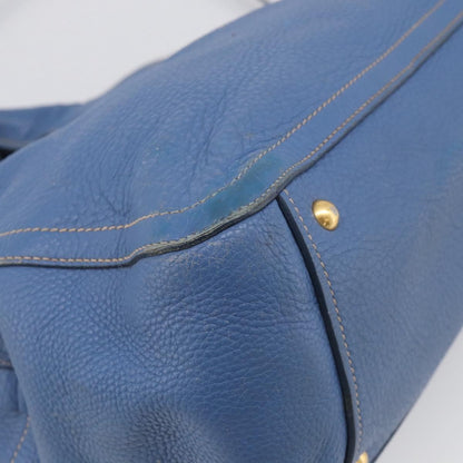 Miu Miu Beau Top Handle Leather, Blue, Leather, Handbag