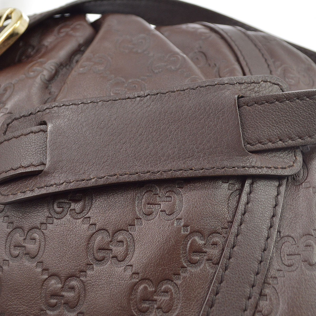 Gucci D Ring Messenger Guccissima Leather, Brown, Leather, Shoulder Bag