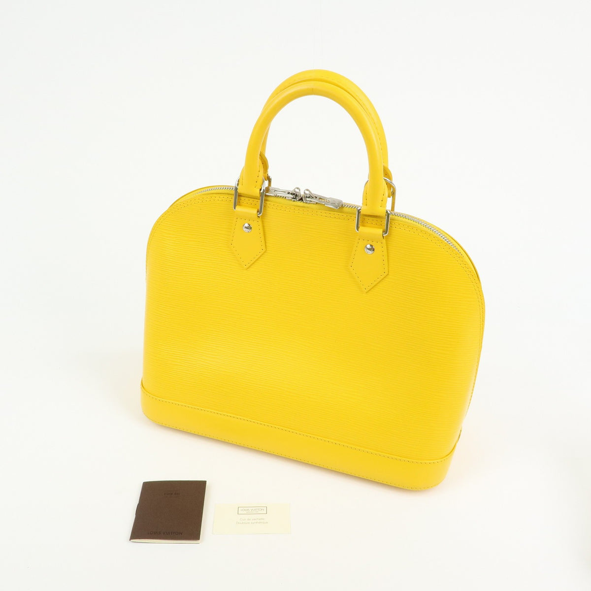 Louis Vuitton Alma Epi Leather, Yellow, Leather, Handbag
