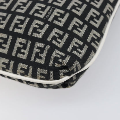 Fendi Vintage Flap Zucchino Canvas, Black, Canvas, Crossbody Bag