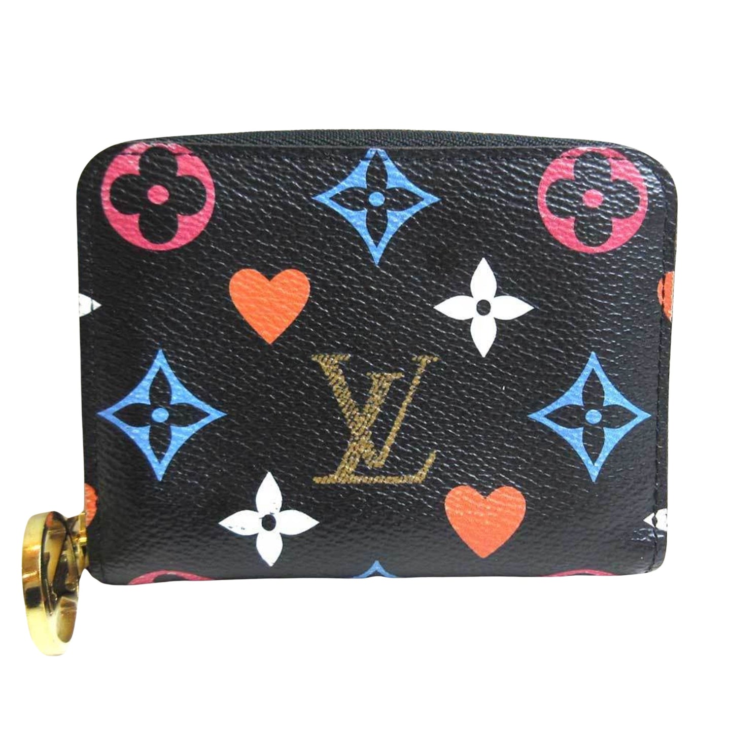 Louis Vuitton Zippy coin purse, Black, Canvas, wallet