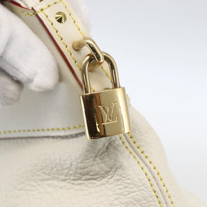 Louis Vuitton Suhali Lockit Leather, White, Leather, Handbag