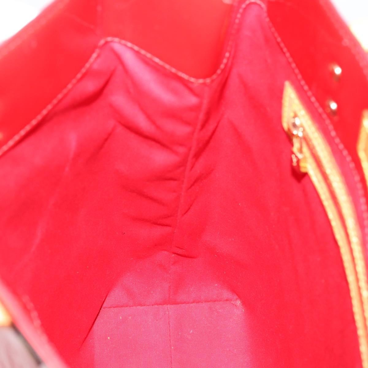 Louis Vuitton Reade Monogram Vernis, Red, Patent Leather, Handbag