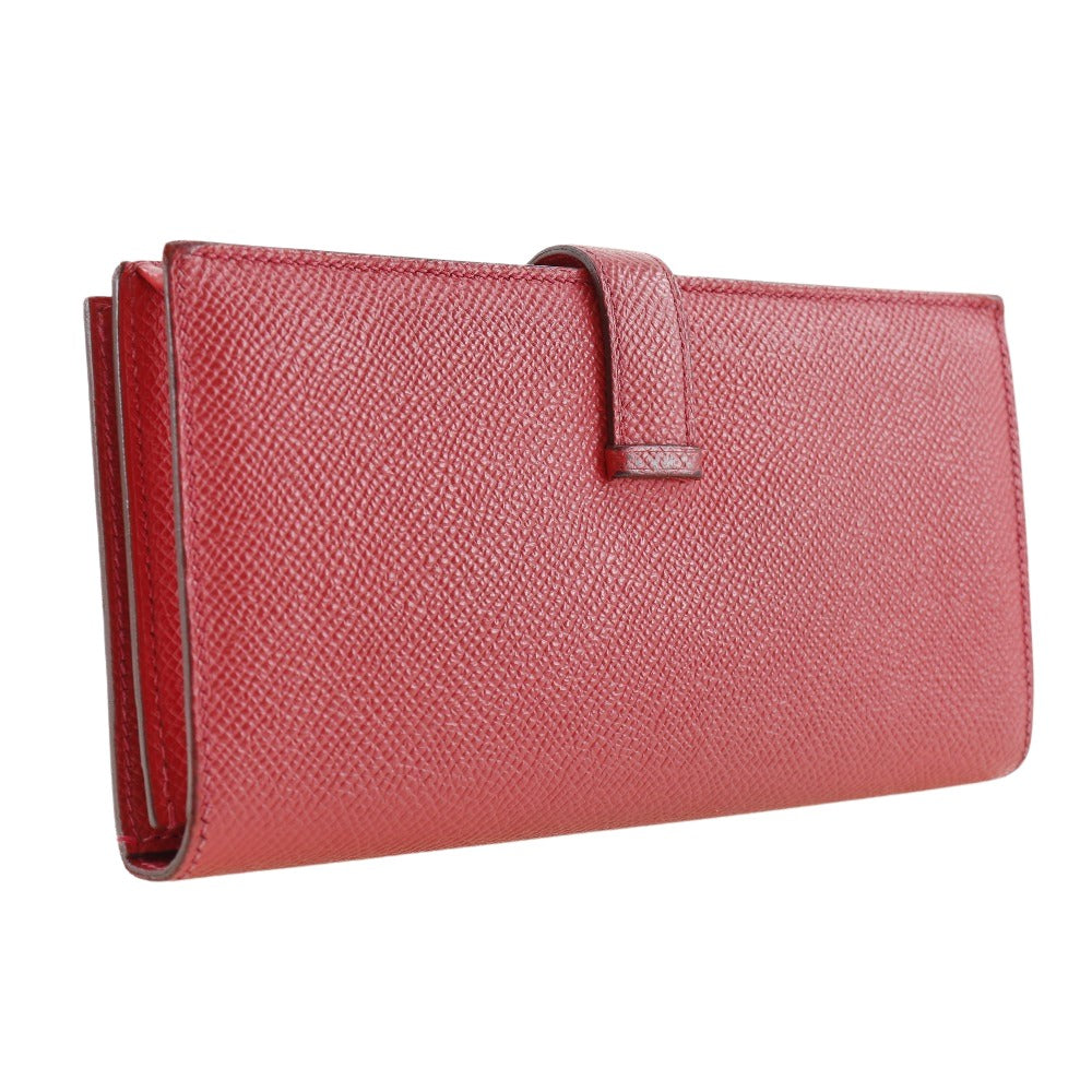 Hermès Béarn, Red, Leather, wallet