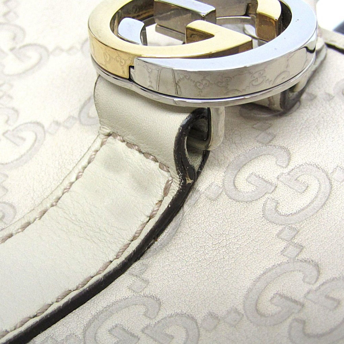 Gucci Twins Guccissima Leather, Beige, Leather, Tote Bag