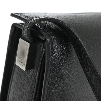 Gucci Vintage Leather, Black, Leather, Shoulder Bag