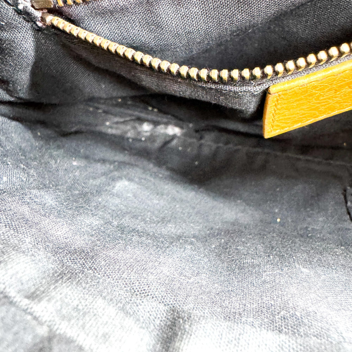 Balenciaga Hip Classic Studs Leather, Yellow, Leather, Crossbody Bag