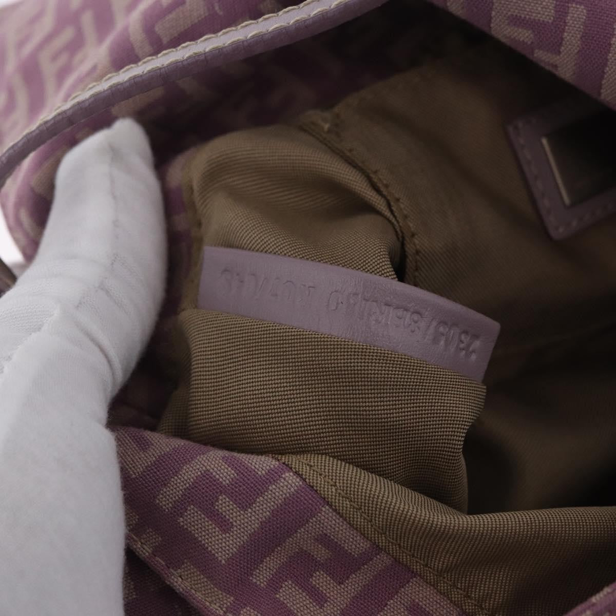 Fendi Baguette Zucchino Canvas, Purple, Canvas, Handbag