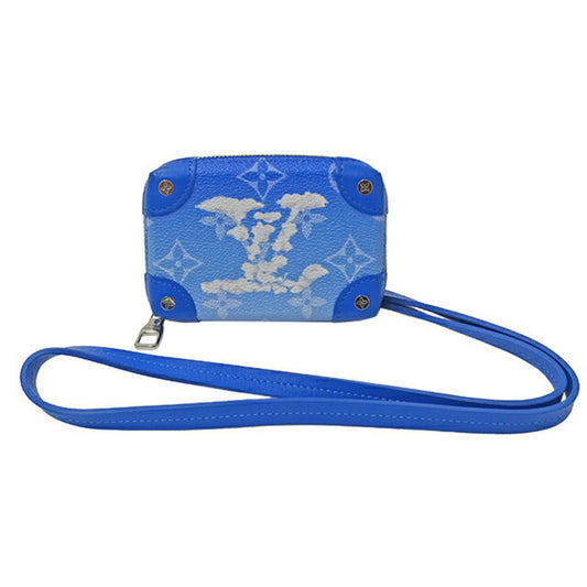Louis Vuitton Portefeuille, Blue, Canvas, wallet
