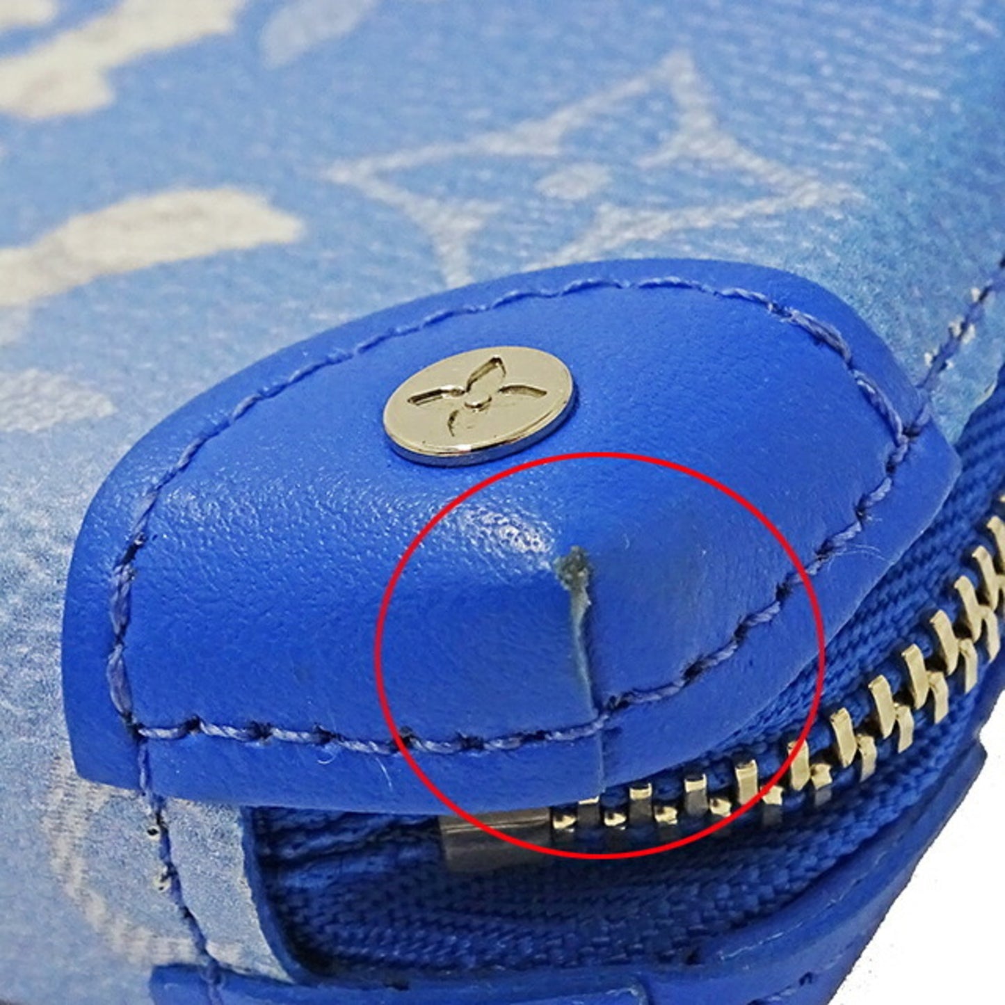 Louis Vuitton Portefeuille, Blue, Canvas, wallet