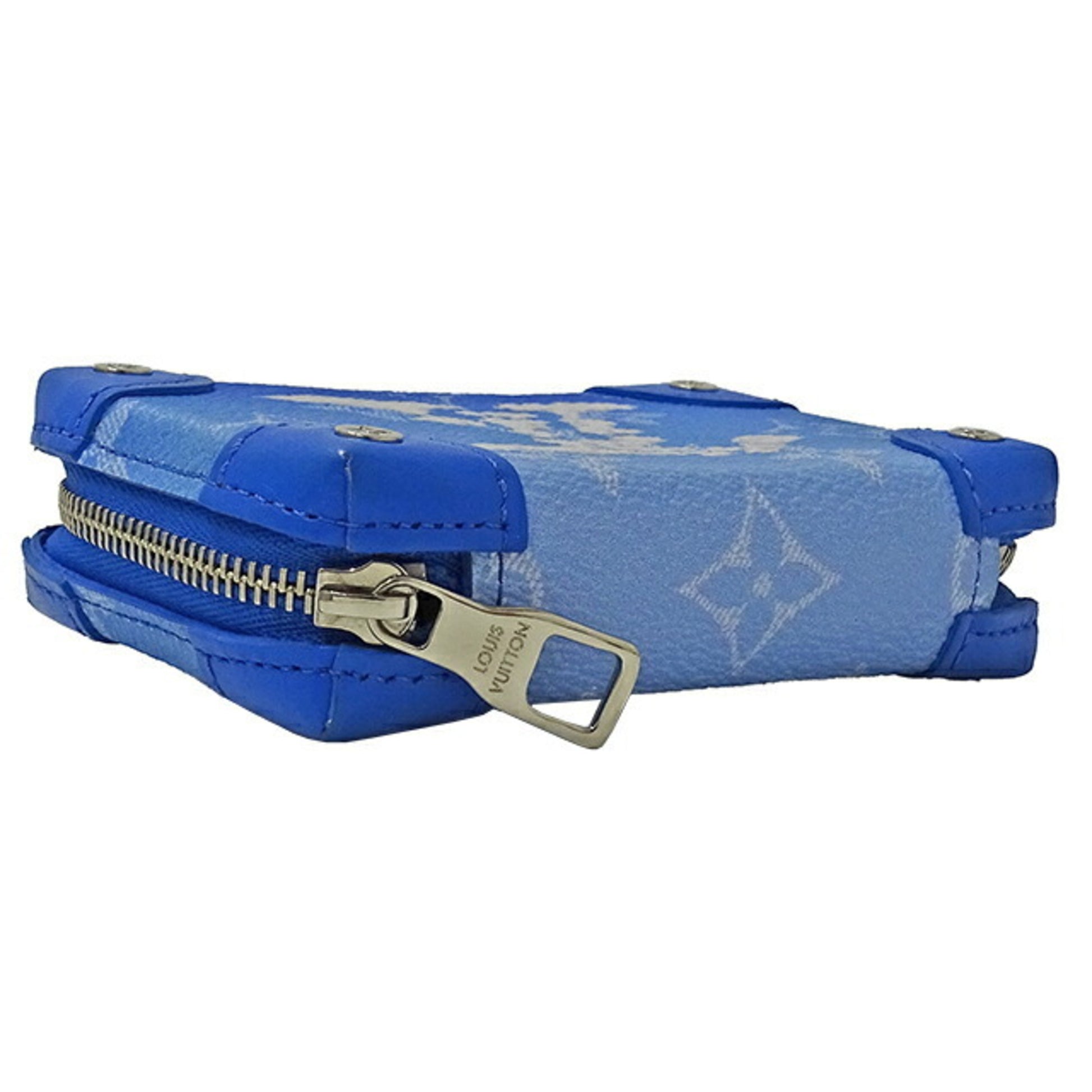 Louis Vuitton Portefeuille, Blue, Canvas, wallet