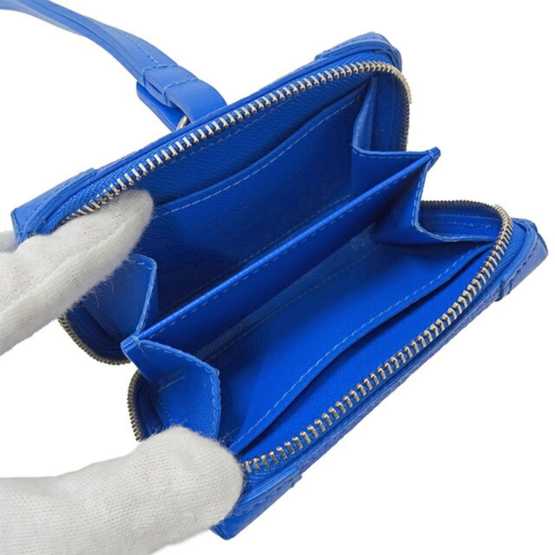 Louis Vuitton Portefeuille, Blue, Canvas, wallet