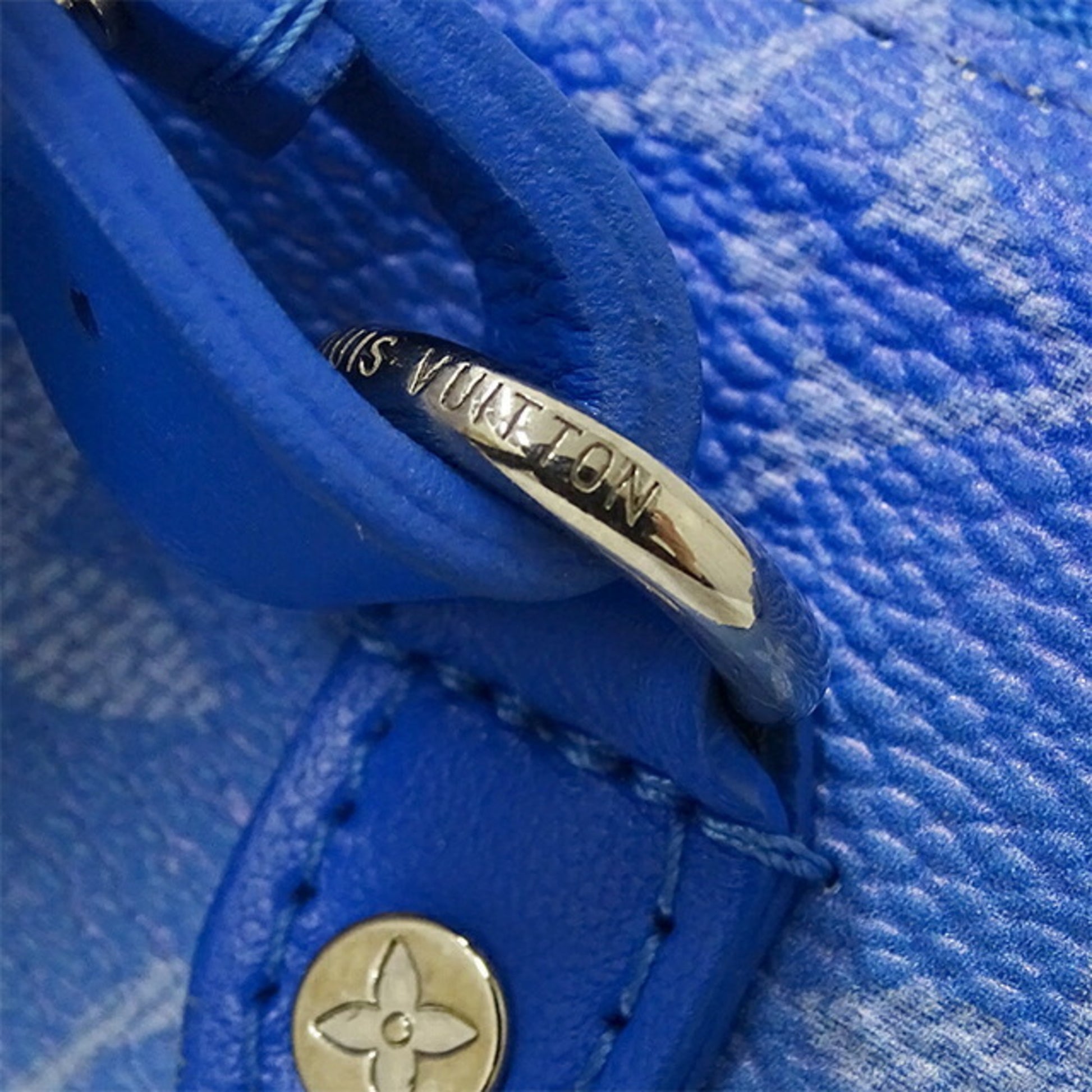 Louis Vuitton Portefeuille, Blue, Canvas, wallet