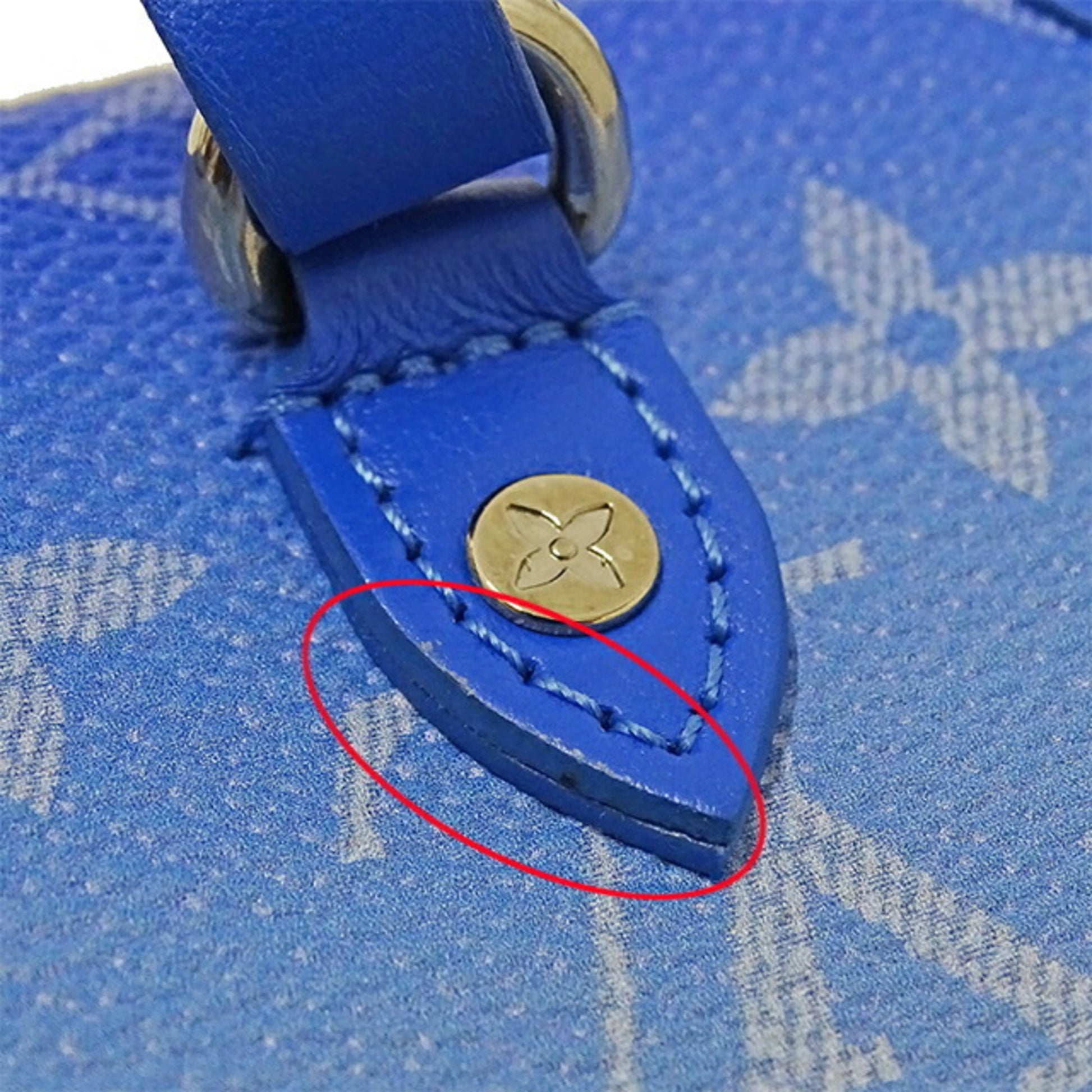 Louis Vuitton Portefeuille, Blue, Canvas, wallet