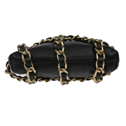 Chanel Tech Me Out Clutch With Chain Lambskin, Black, Leather, Clutch