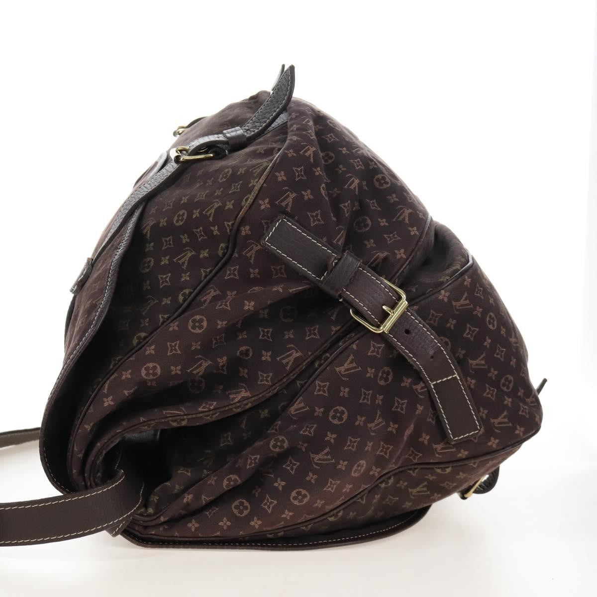 Louis Vuitton Saumur Mini Lin, Brown, Canvas, Shoulder Bag