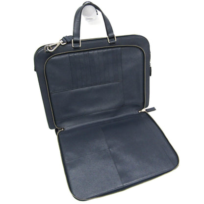 Prada Convertible Travel Saffiano Leather, Navy, Leather, Briefcase