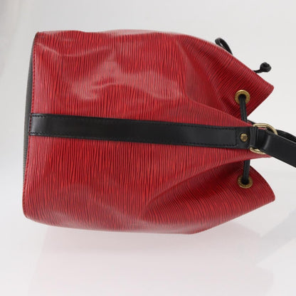 Louis Vuitton Bicolor Petit Noe Epi Leather, Red, Leather, Handbag