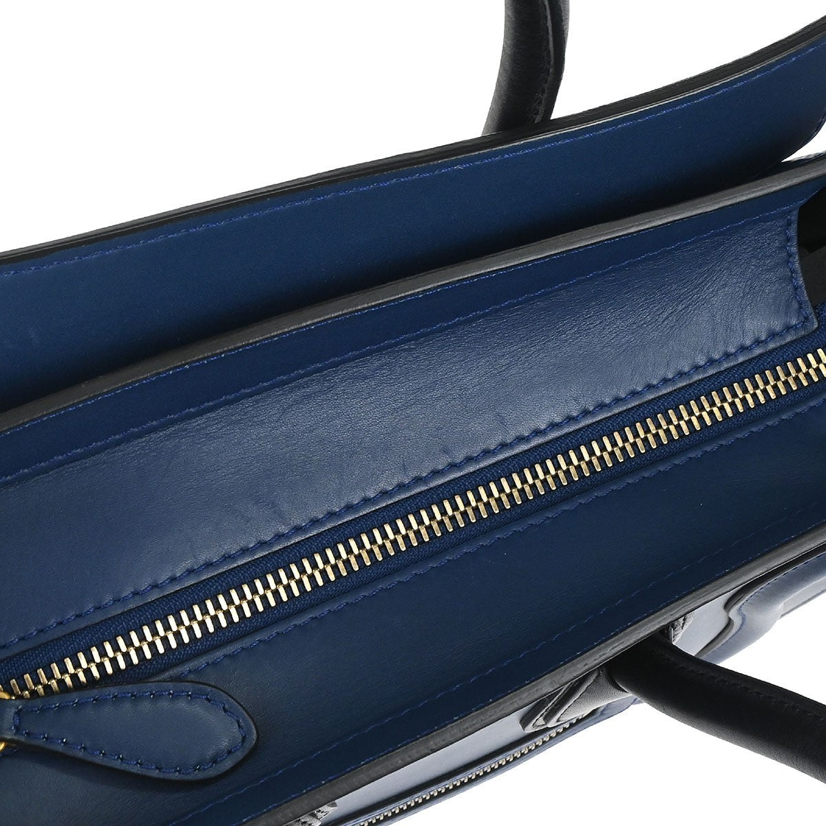 Celine Luggage Smooth Leather, Blue, Leather, Handbag