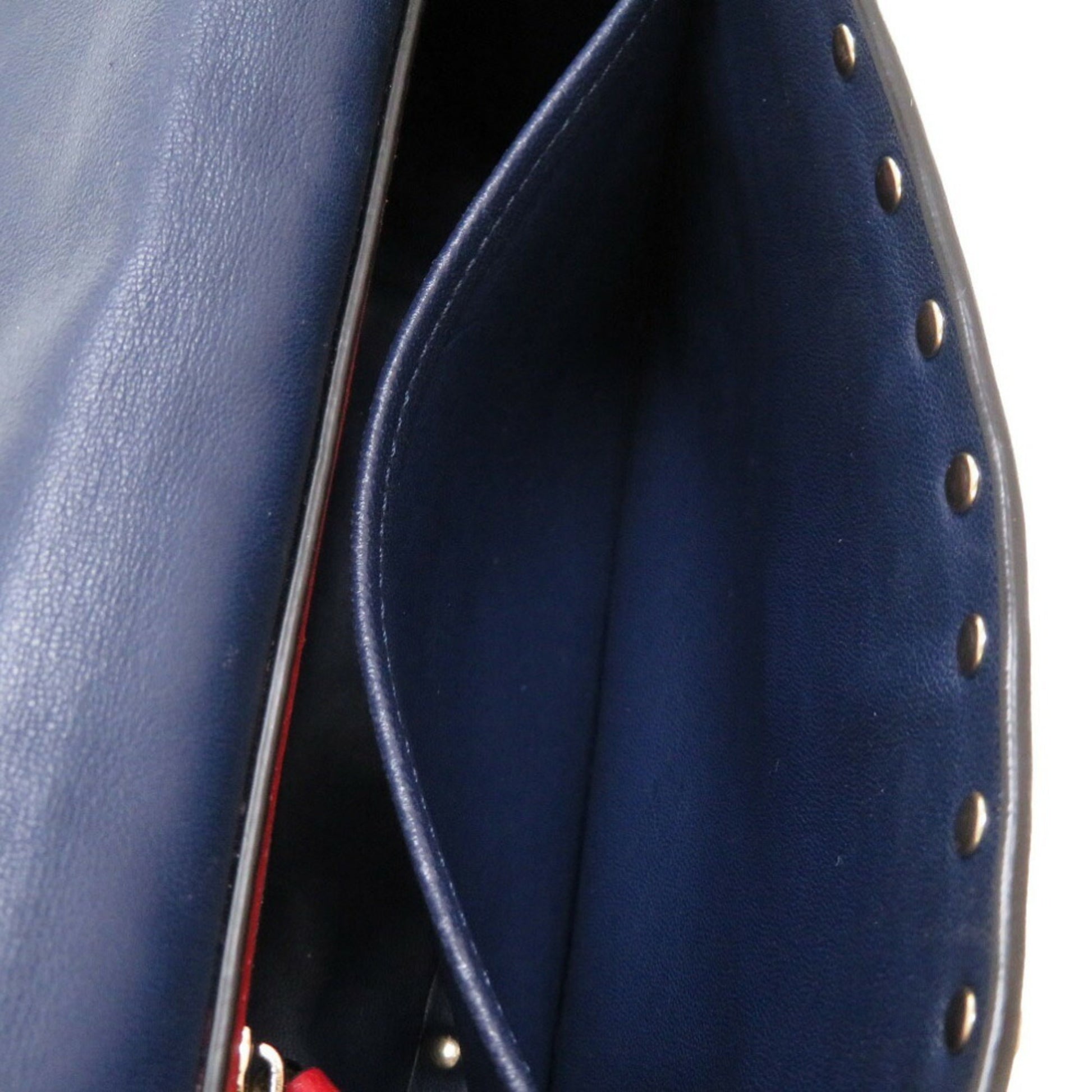 Valentino Garavani VLTN, Navy, Leather, shopper